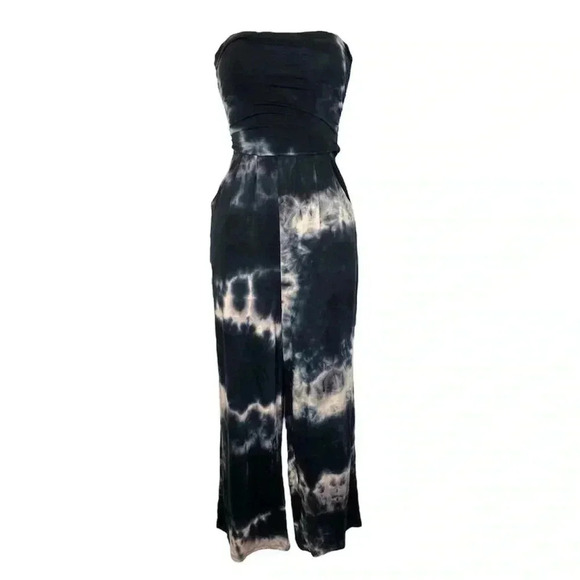 Antistar Tie Dye Strapless Romper Jumpsuit - Picture 1 of 7